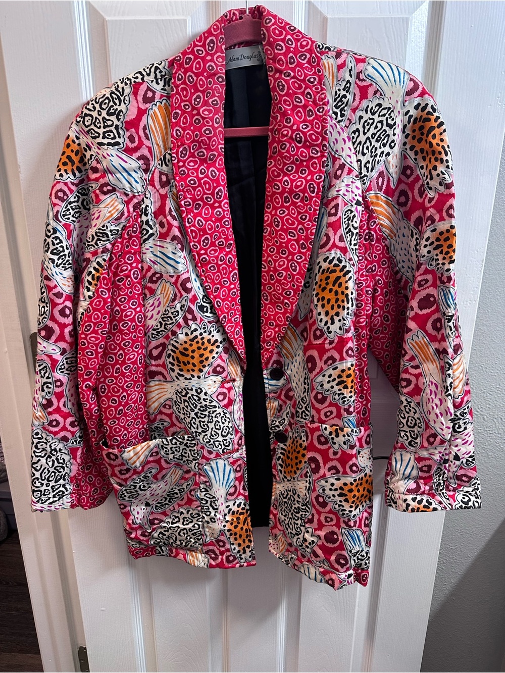 Adam Douglass Bold Red Floral-Print Women's Jacket